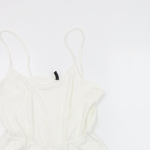 Divided Womens White   Jumpsuit One-Piece Size L