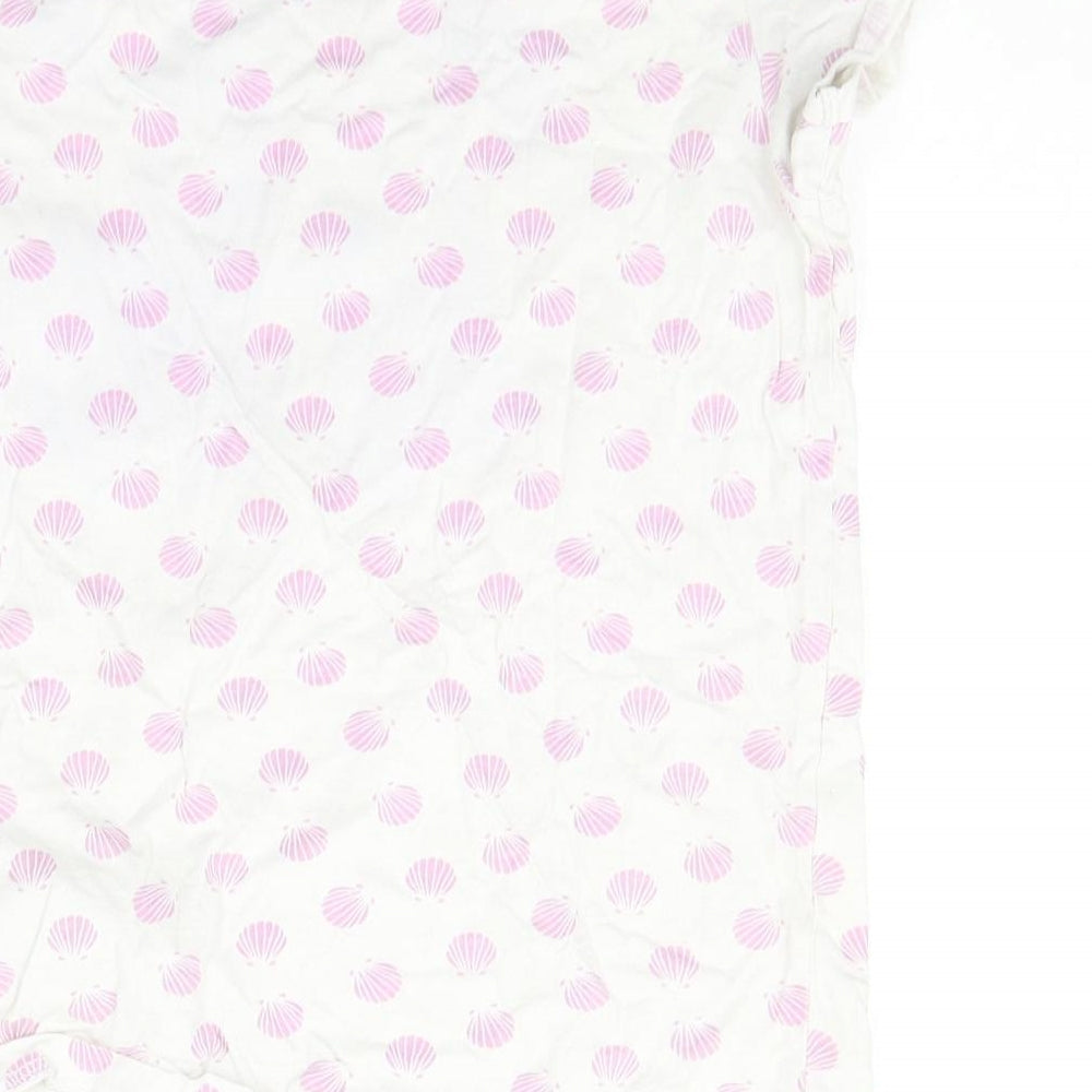 Primark Girls White Geometric  Basic T-Shirt Size 11-12 Years