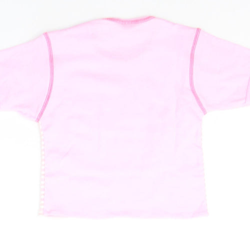 K&Y Girls Pink Striped  Basic T-Shirt Size 4-5 Years