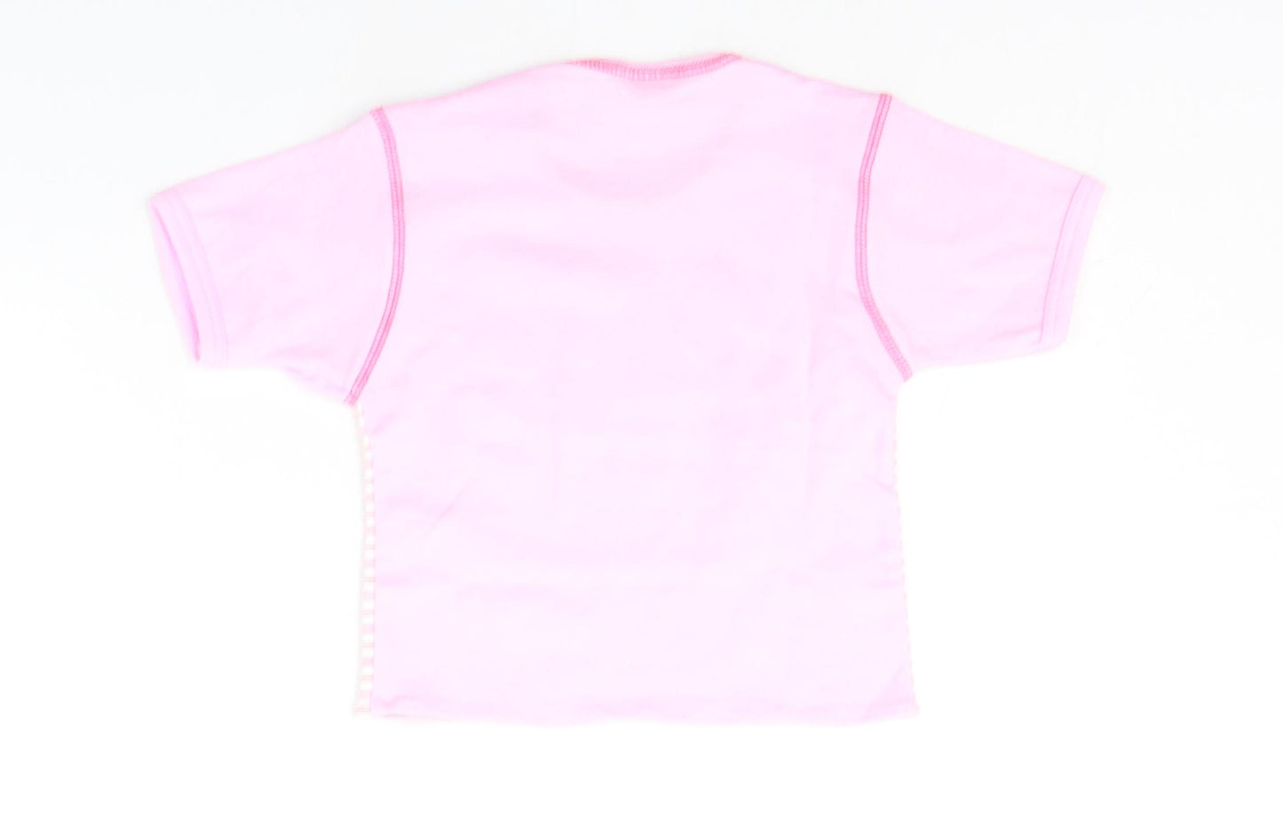 K&Y Girls Pink Striped  Basic T-Shirt Size 4-5 Years