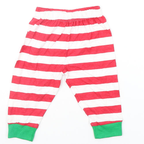 b&M Girls Blue Striped  Jogger Trousers Size 6-9 Months