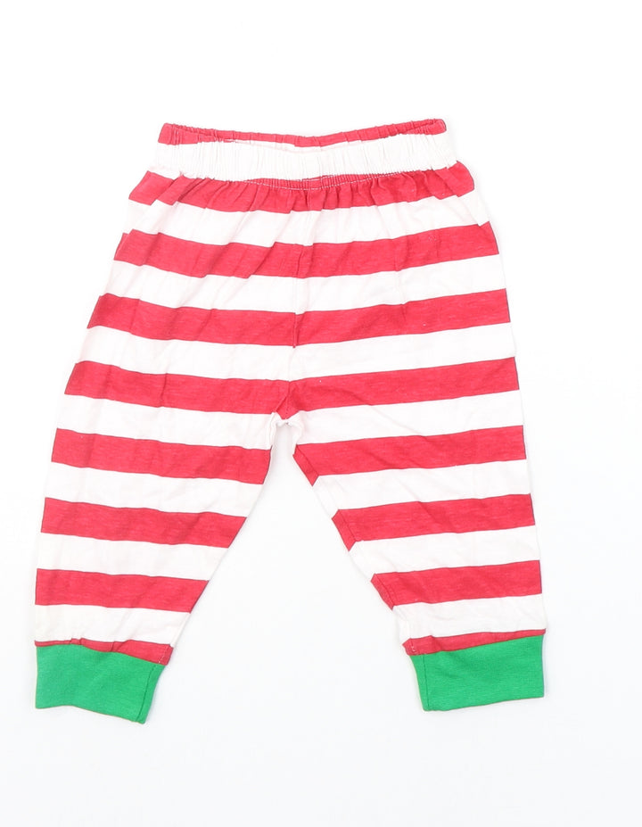 b&M Girls Blue Striped Jogger Trousers Size 6-9 Months