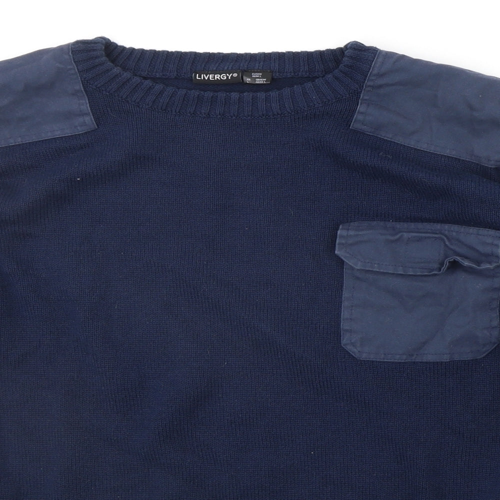 Livergy Mens Blue   Henley Jumper Size L