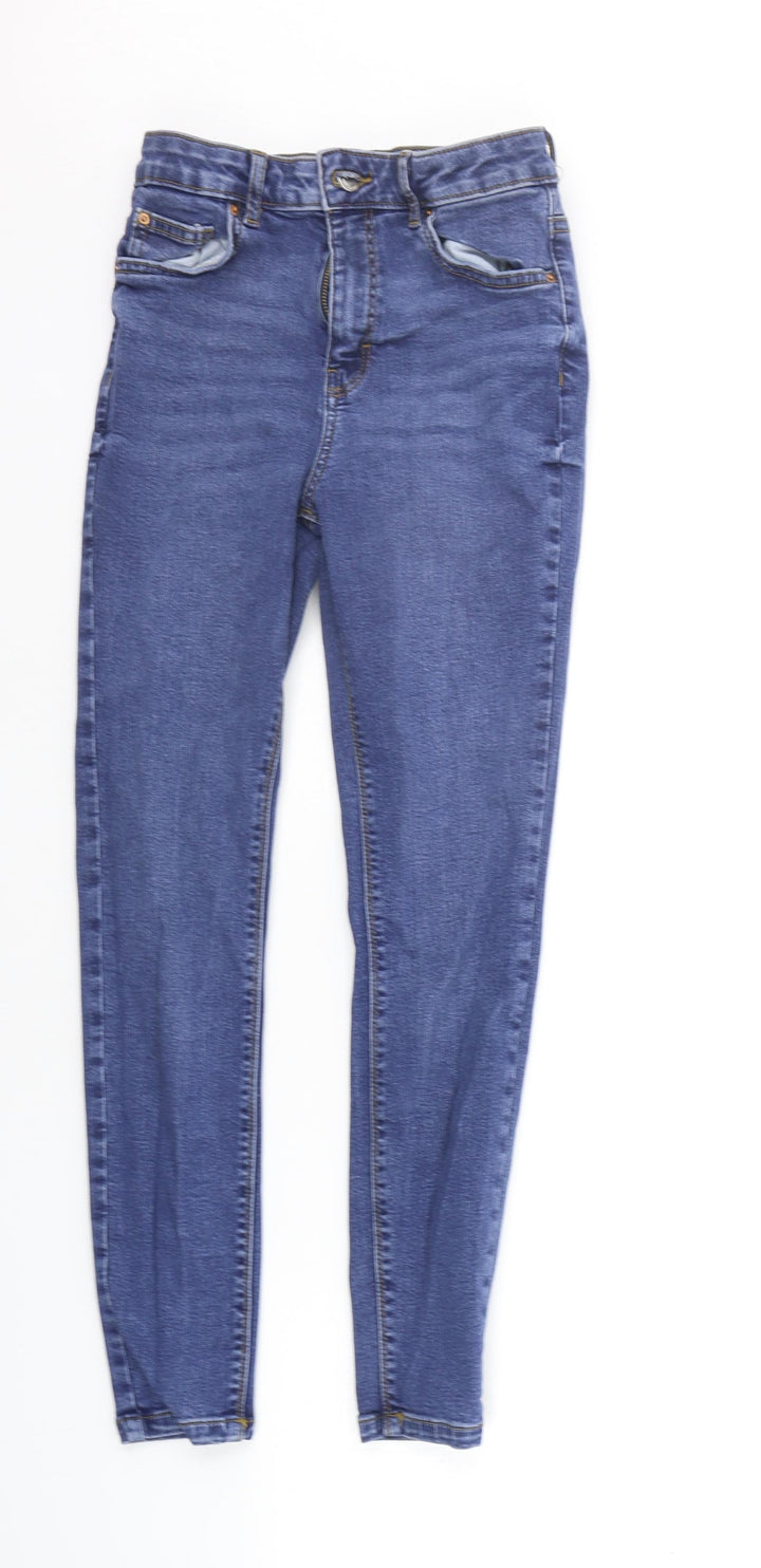 Denim & Co. Womens Blue Straight Jeans Size 10 L25 in
