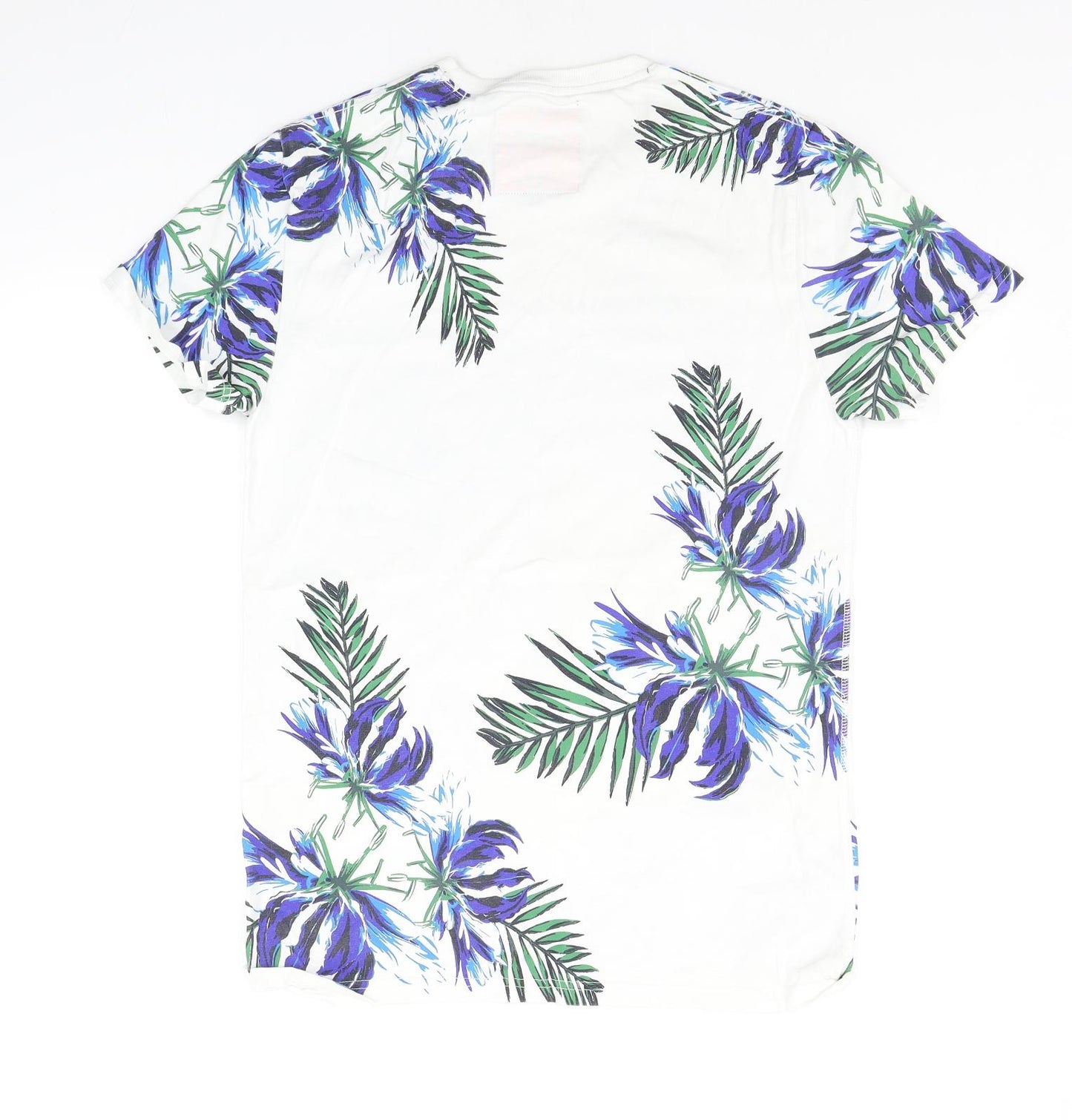 Superdry Womens White Floral  T-Shirt Dress  Size L