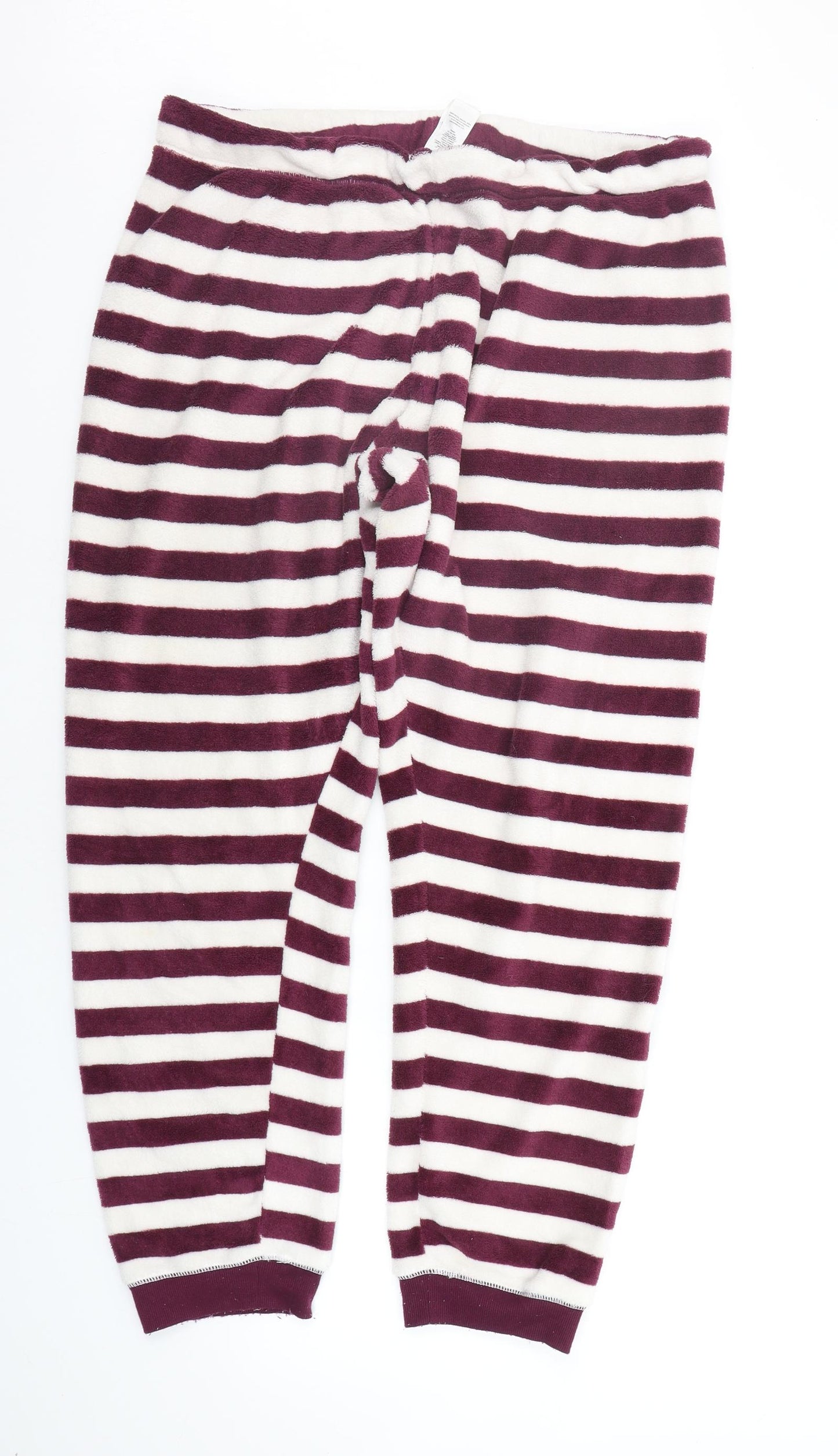 Primark Womens Purple Striped  Top Pyjama Pants Size XL