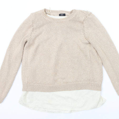 F&F Womens Gold   Pullover Jumper Size 8