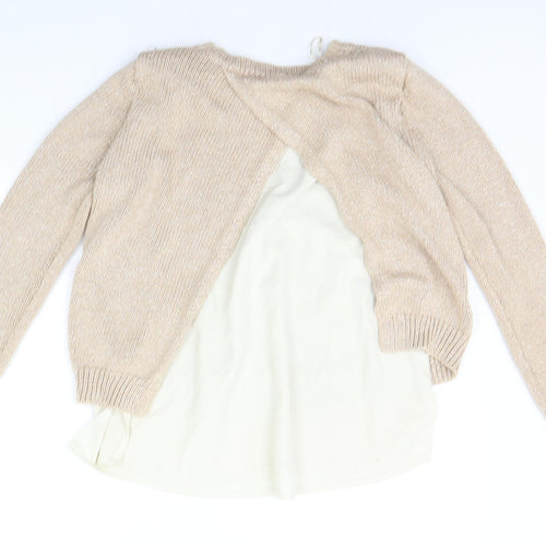 F&F Womens Gold   Pullover Jumper Size 8