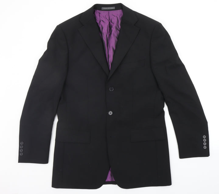 GREENWOODS Mens Blue Jacket Suit Jacket Size S
