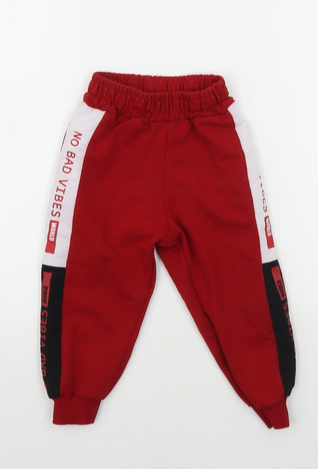 Preworn Boys Red   Jogger Trousers Size 4 Years