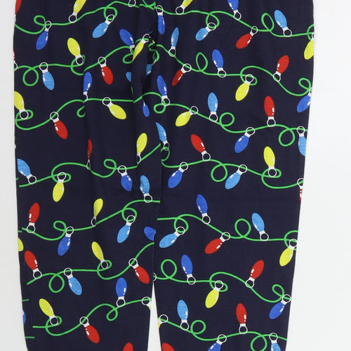 b&M Womens Blue Geometric  Top Pyjama Pants Size 12  - LIGHTS