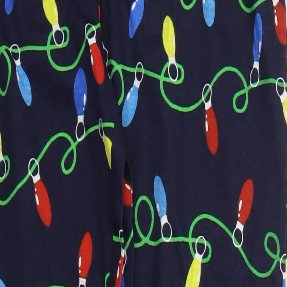 b&M Womens Blue Geometric  Top Pyjama Pants Size 12  - LIGHTS
