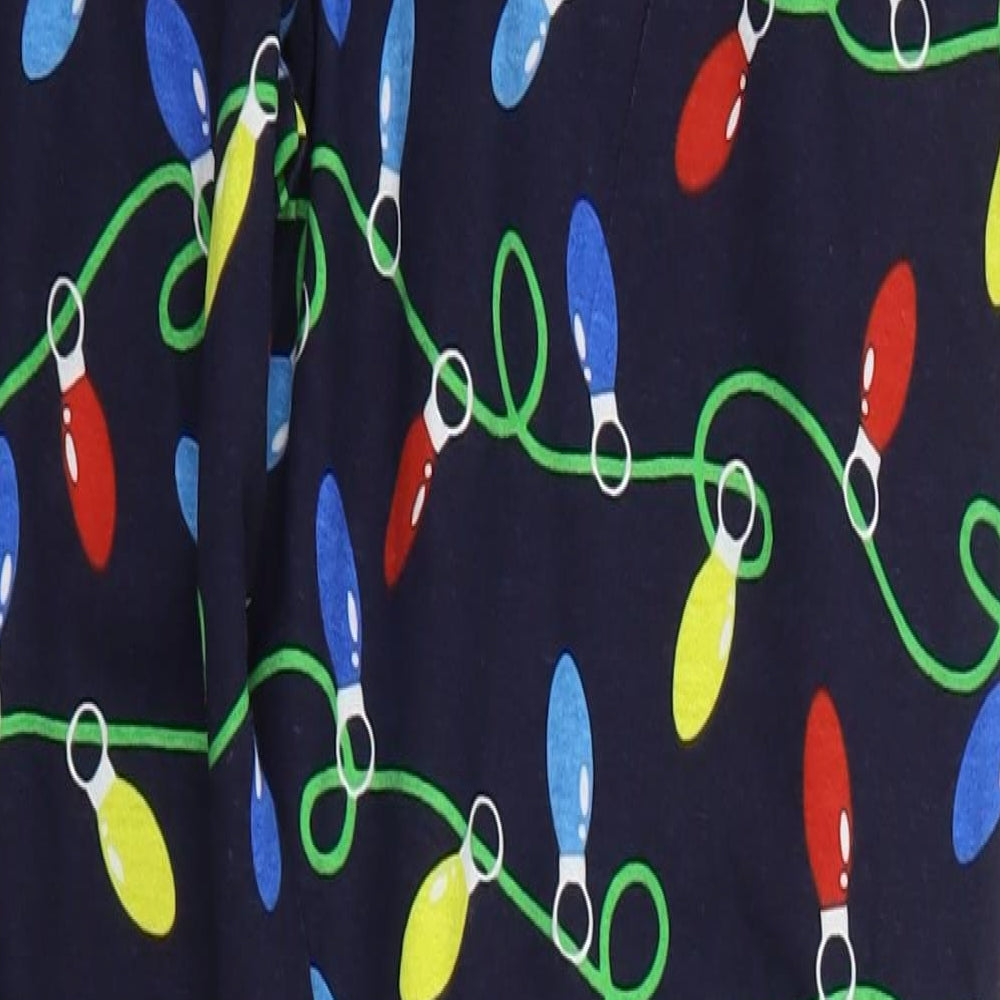 b&M Womens Blue Geometric  Top Pyjama Pants Size 12  - LIGHTS