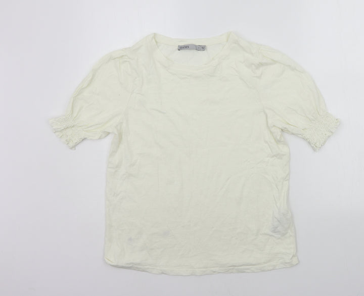 Oasis Womens Yellow   Basic T-Shirt Size S