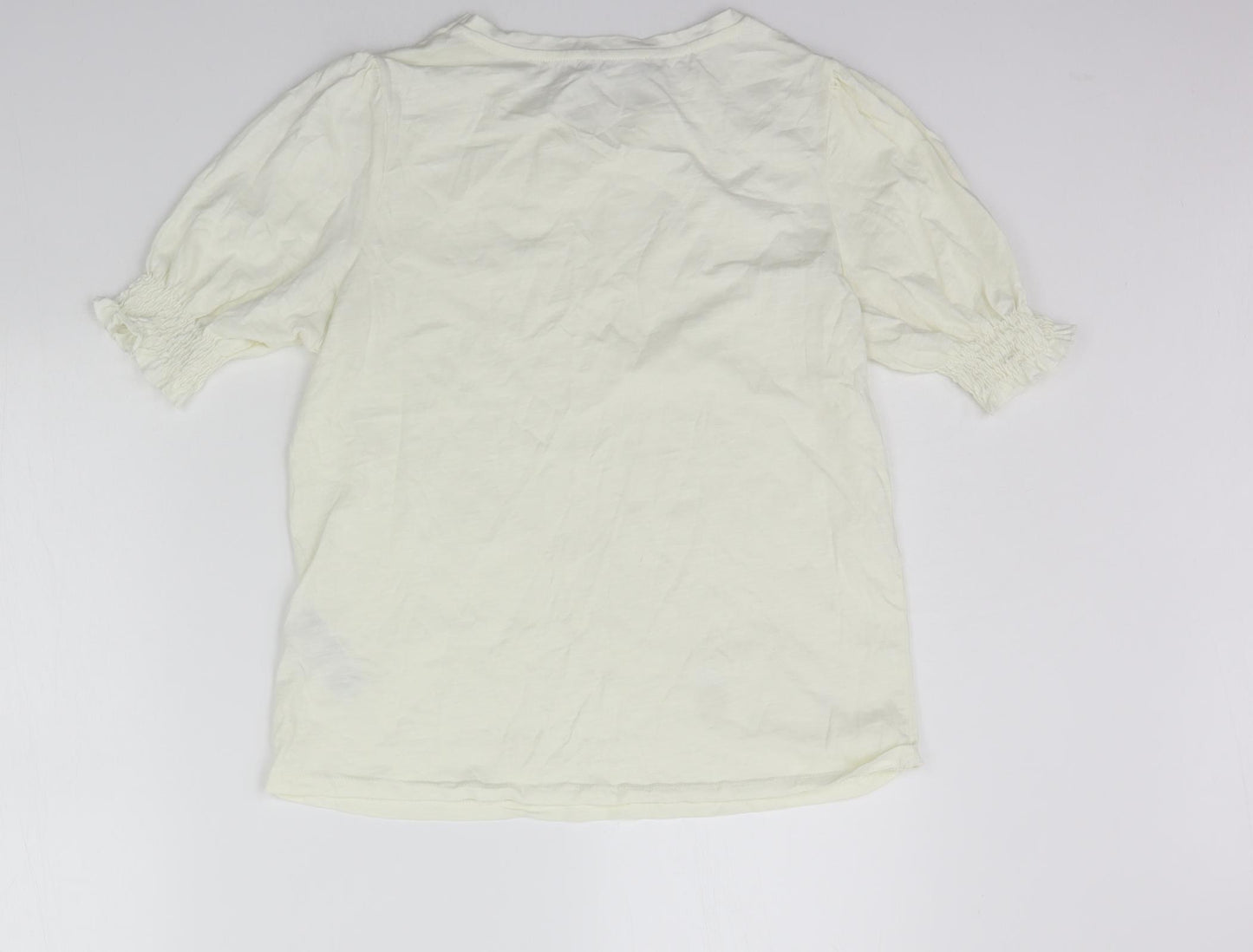 Oasis Womens Yellow   Basic T-Shirt Size S