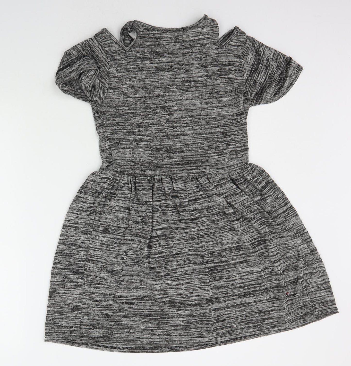 Miss Blush Girls Grey Houndstooth  A-Line  Size M