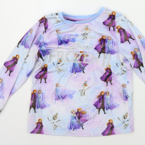 George Girls Blue Geometric  Top Pyjama Top Size 4-5 Years  - Frozen 2