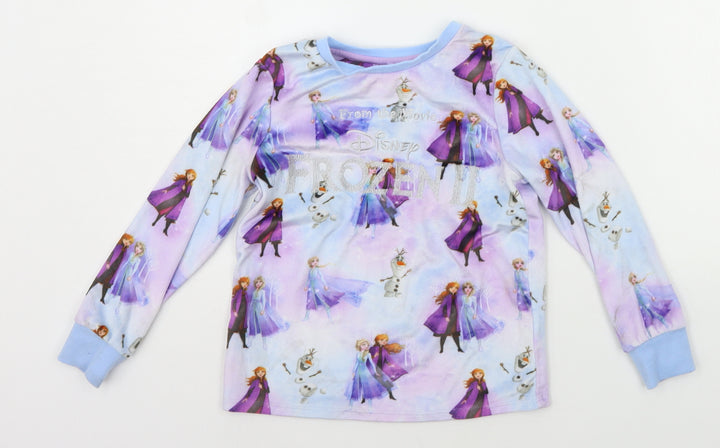George Girls Blue Geometric Top Pyjama Top Size 4-5 Years - Frozen 2