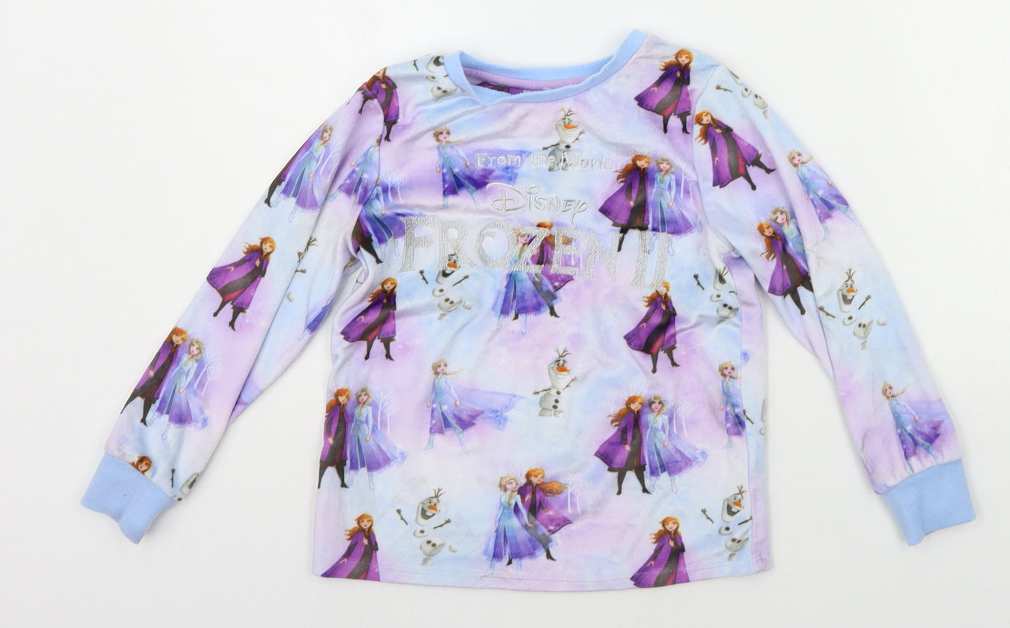 George Girls Blue Geometric  Top Pyjama Top Size 4-5 Years  - Frozen 2