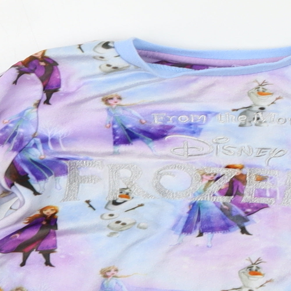 George Girls Blue Geometric  Top Pyjama Top Size 4-5 Years  - Frozen 2