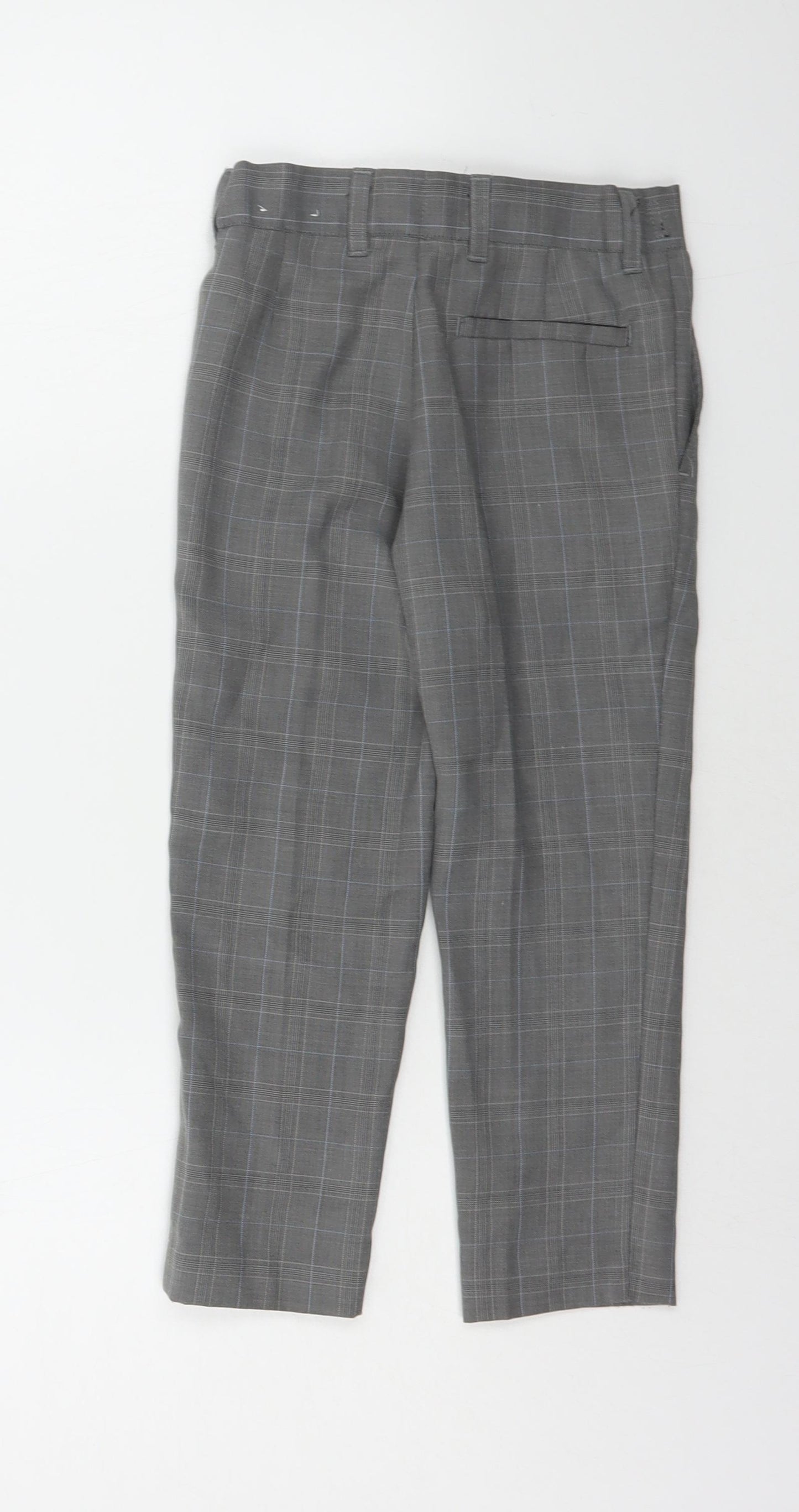 Monsoon Girls Grey Check  Chino Trousers Size 4 Years
