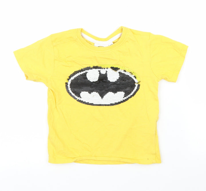 Batman Boys Yellow Basic T-Shirt Size 3 Years