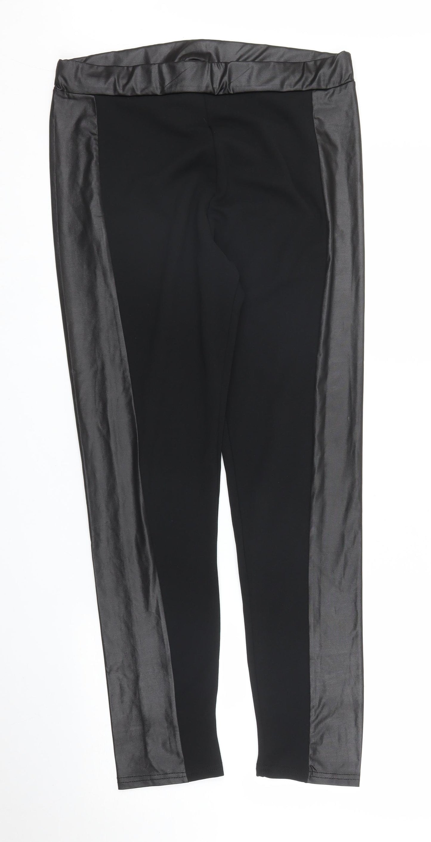 Boohoo Womens Black   Carrot Leggings Size 14 L26 in