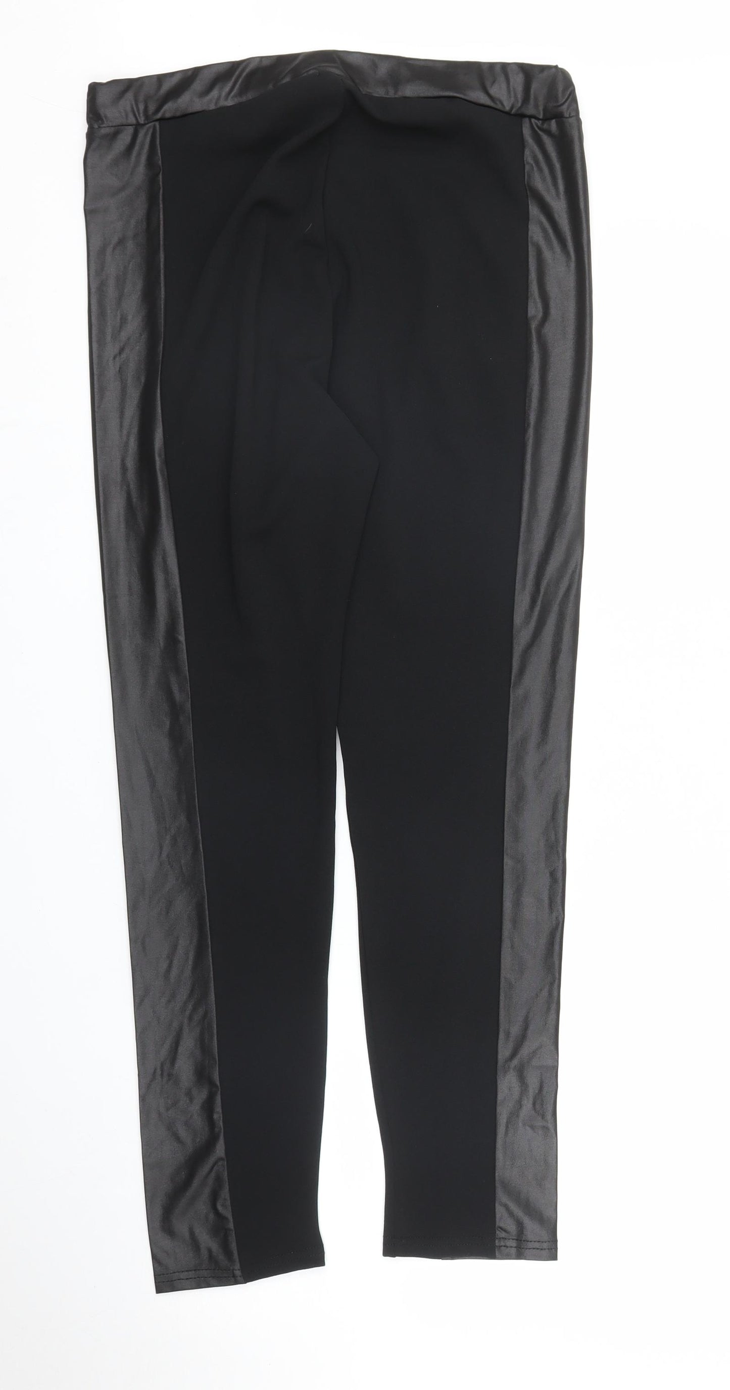 Boohoo Womens Black   Carrot Leggings Size 14 L26 in