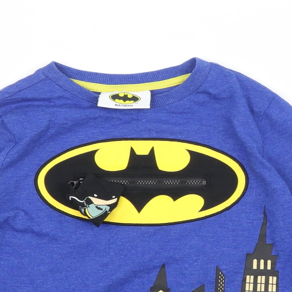 F&F Boys Blue   Basic T-Shirt Size 5 Years  - Batman