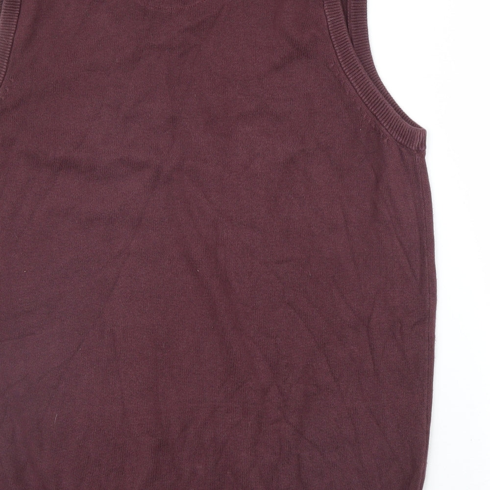 M&S Mens Purple   Vest Jumper Size M