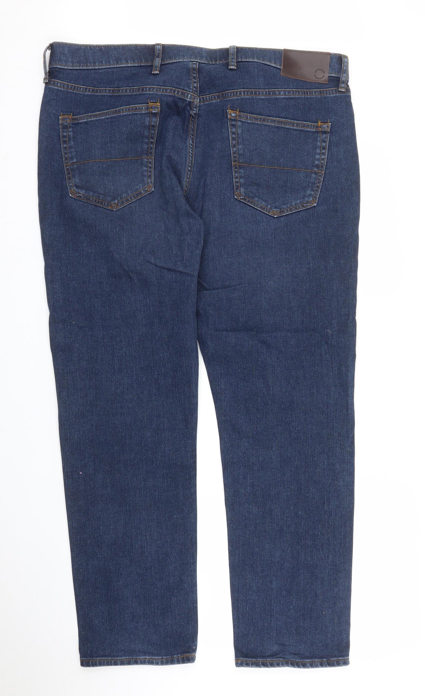 M&S Mens Blue  Denim Tapered Jeans Size 40 in L29 in