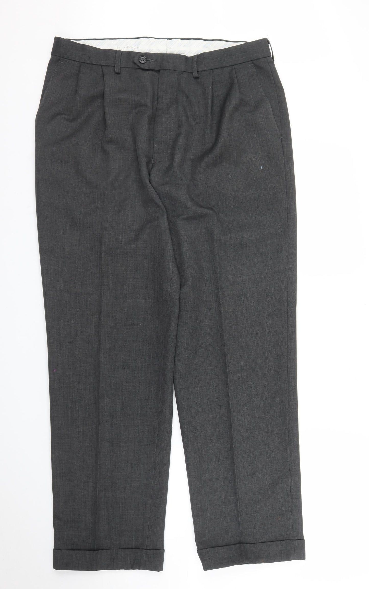 M&S Mens Grey   Trousers  Size 34 in L31 in