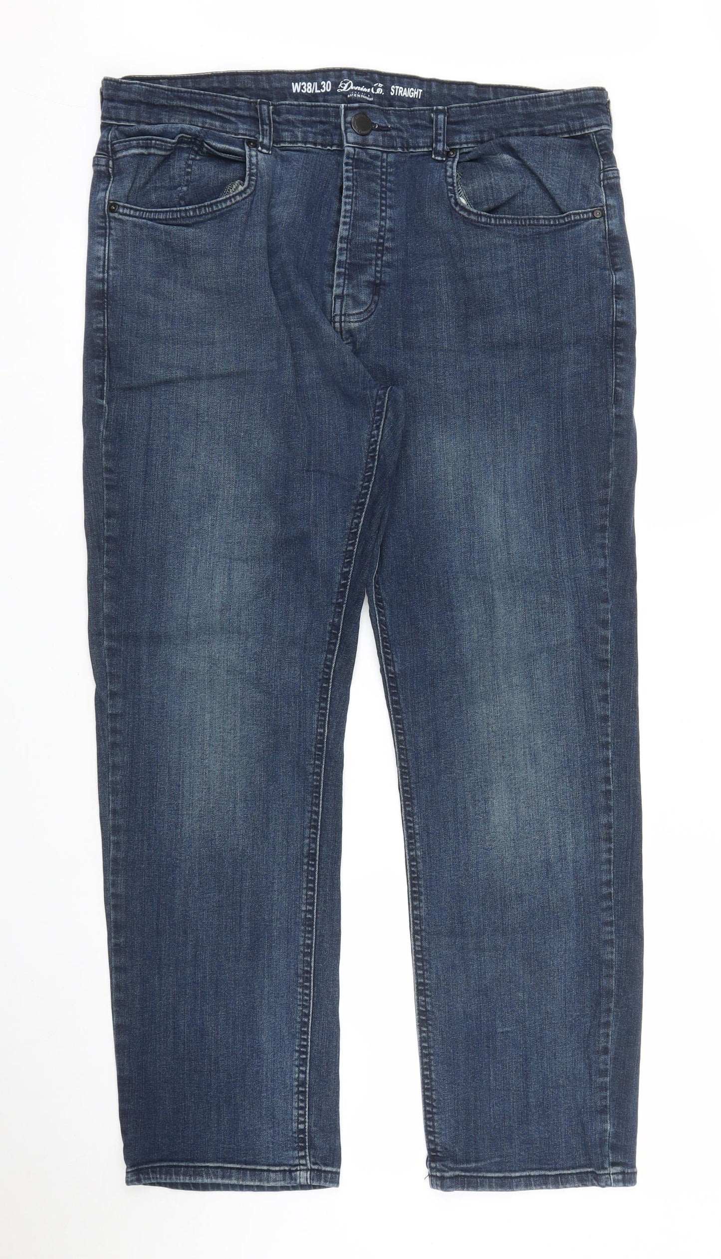 Primark Mens Blue  Denim Straight Jeans Size 38 in L30 in
