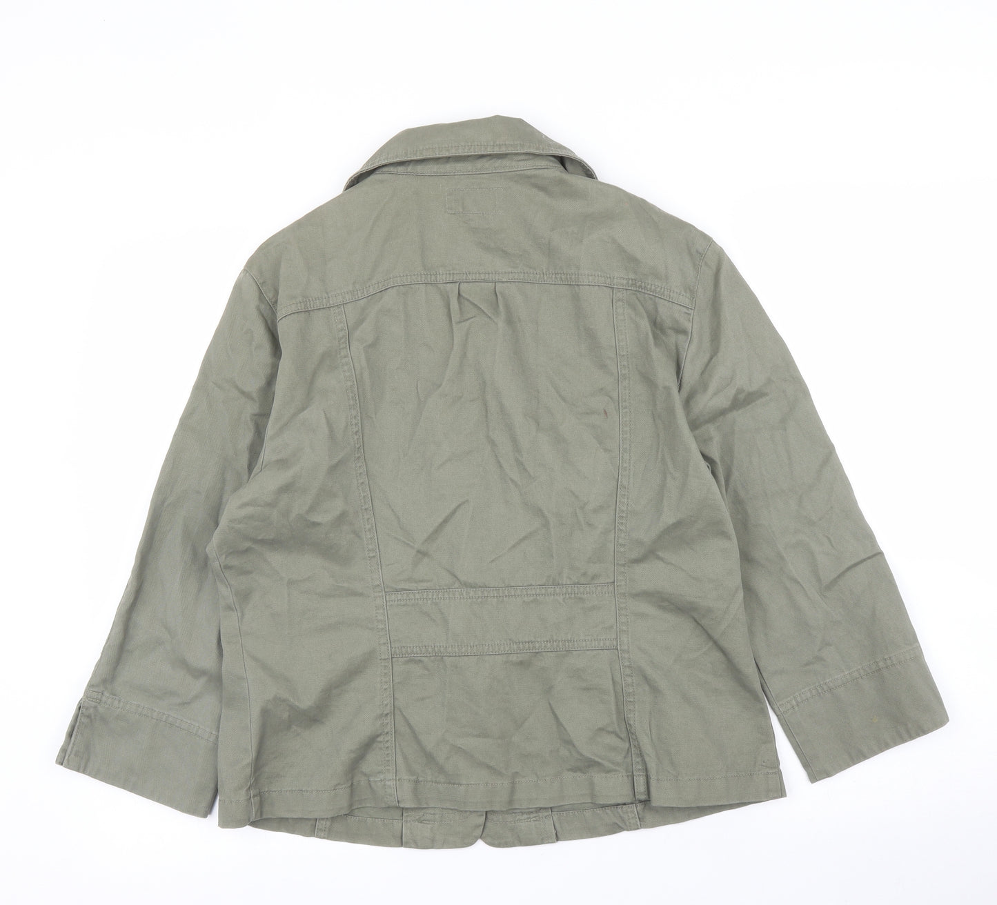 La Vie Womens Green   Military Jacket Jacket Size 16