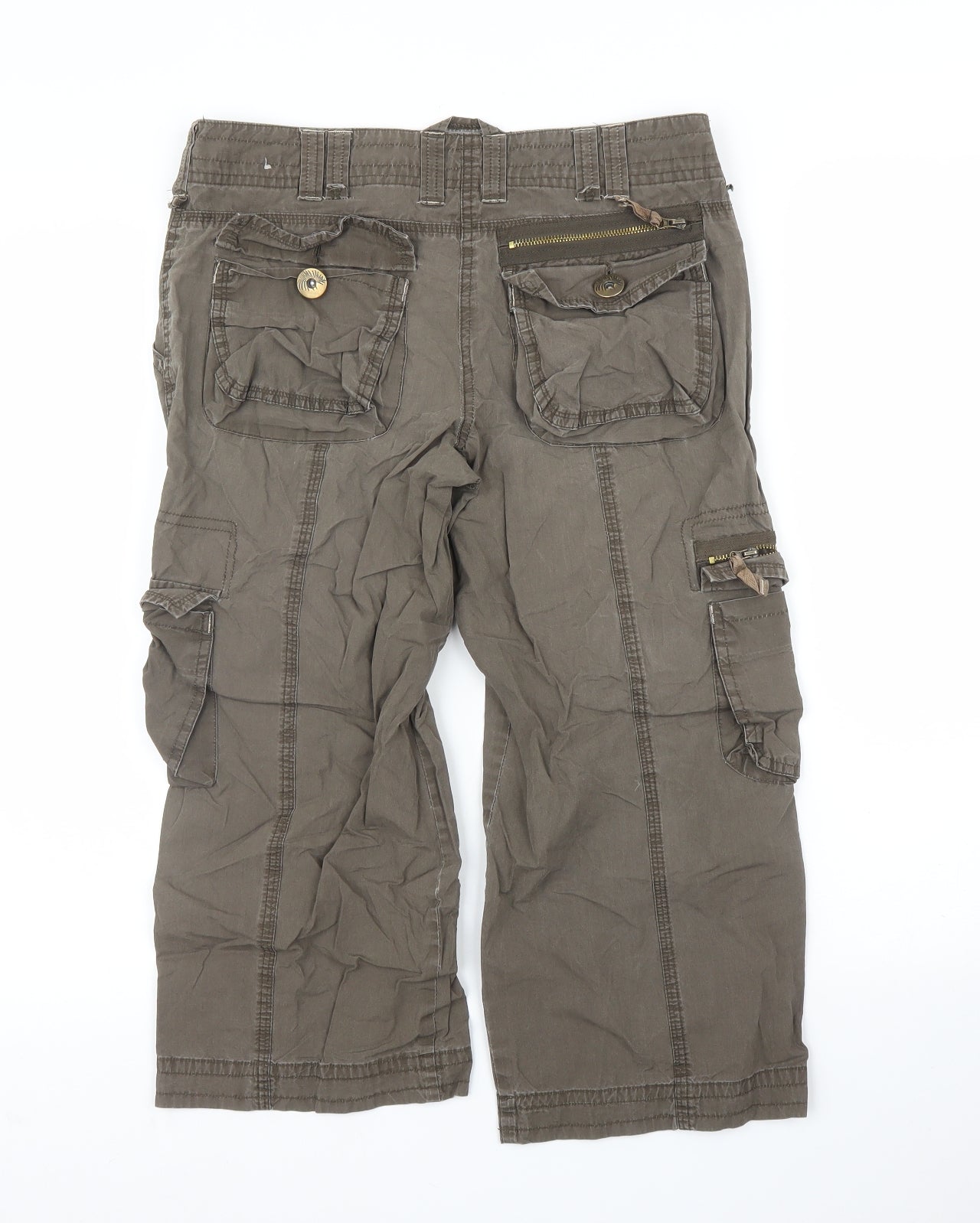 Matalan Womens Green   Cargo Trousers Size 8 L20 in