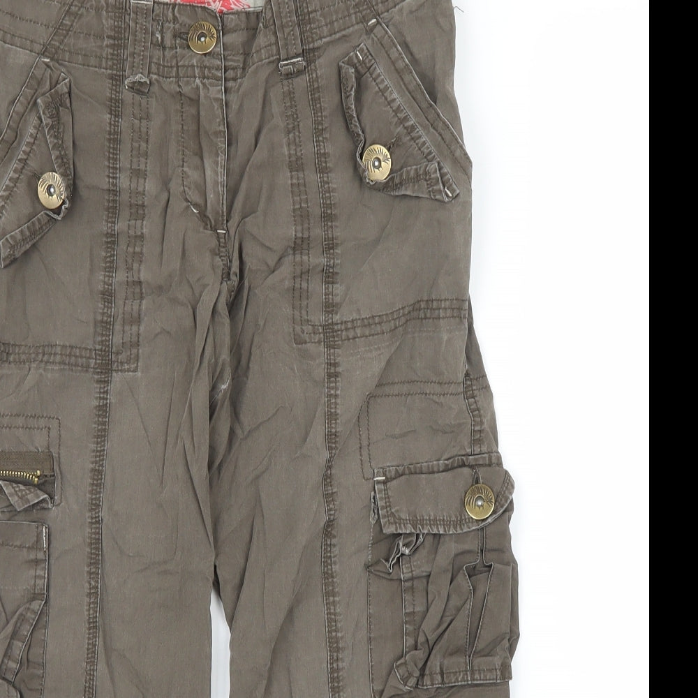 Matalan Womens Green   Cargo Trousers Size 8 L20 in