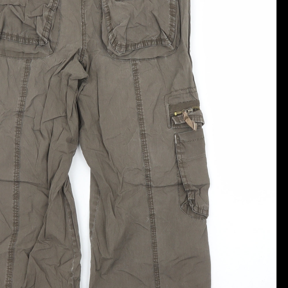 Matalan Womens Green   Cargo Trousers Size 8 L20 in