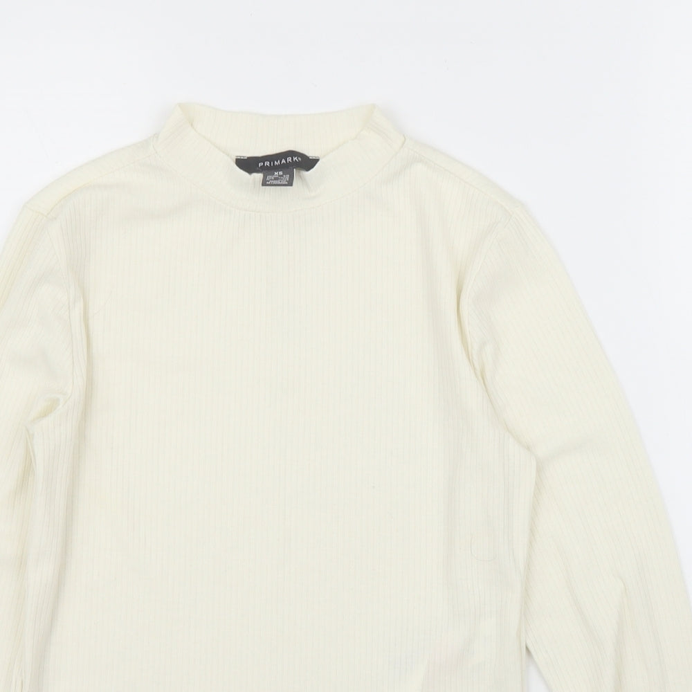 Primark Womens Ivory   Basic T-Shirt Size XS