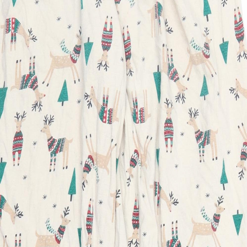 Primark Womens Beige Solid  Chemise Pyjama Pants Size M  - Christmas