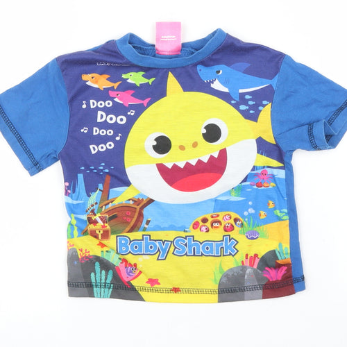 Pinkfong Boys Blue   Basic T-Shirt Size 18-24 Months