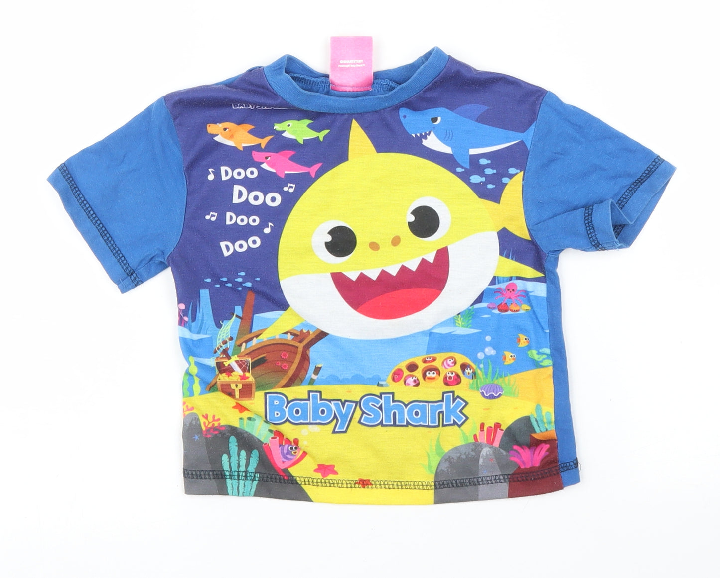 Pinkfong Boys Blue   Basic T-Shirt Size 18-24 Months