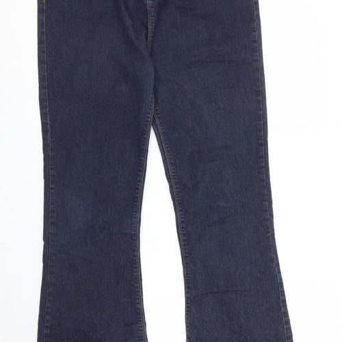Peacocks Womens Blue  Denim Bootcut Jeans Size 16 L31 in