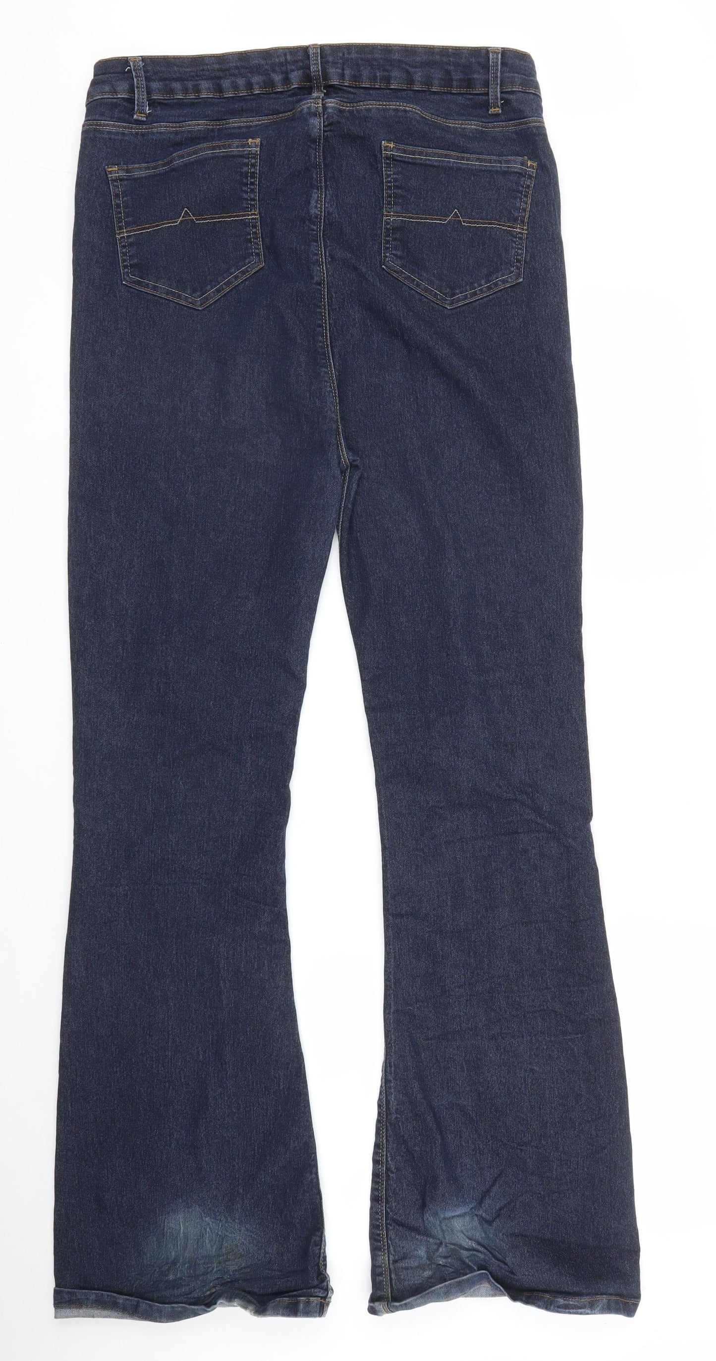 Peacocks Womens Blue  Denim Bootcut Jeans Size 16 L31 in