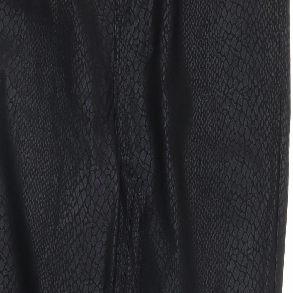 Dorothy Perkins Womens Black Animal Print  Skinny Jeans Size 18 L29 in - Snake print