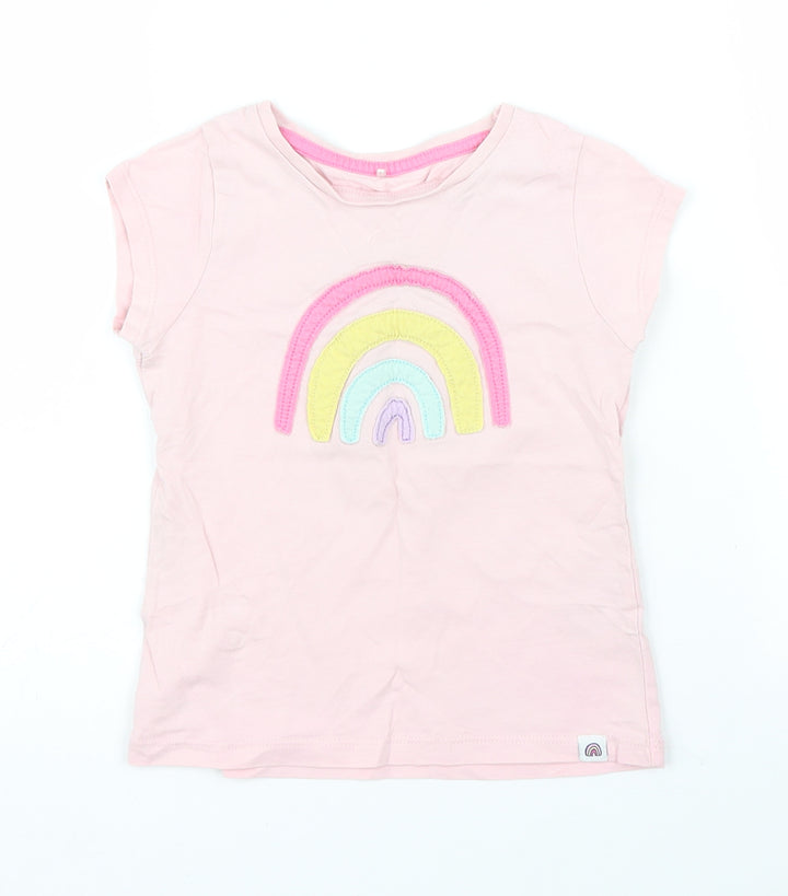 George Girls Pink   Basic T-Shirt Size 2 Years