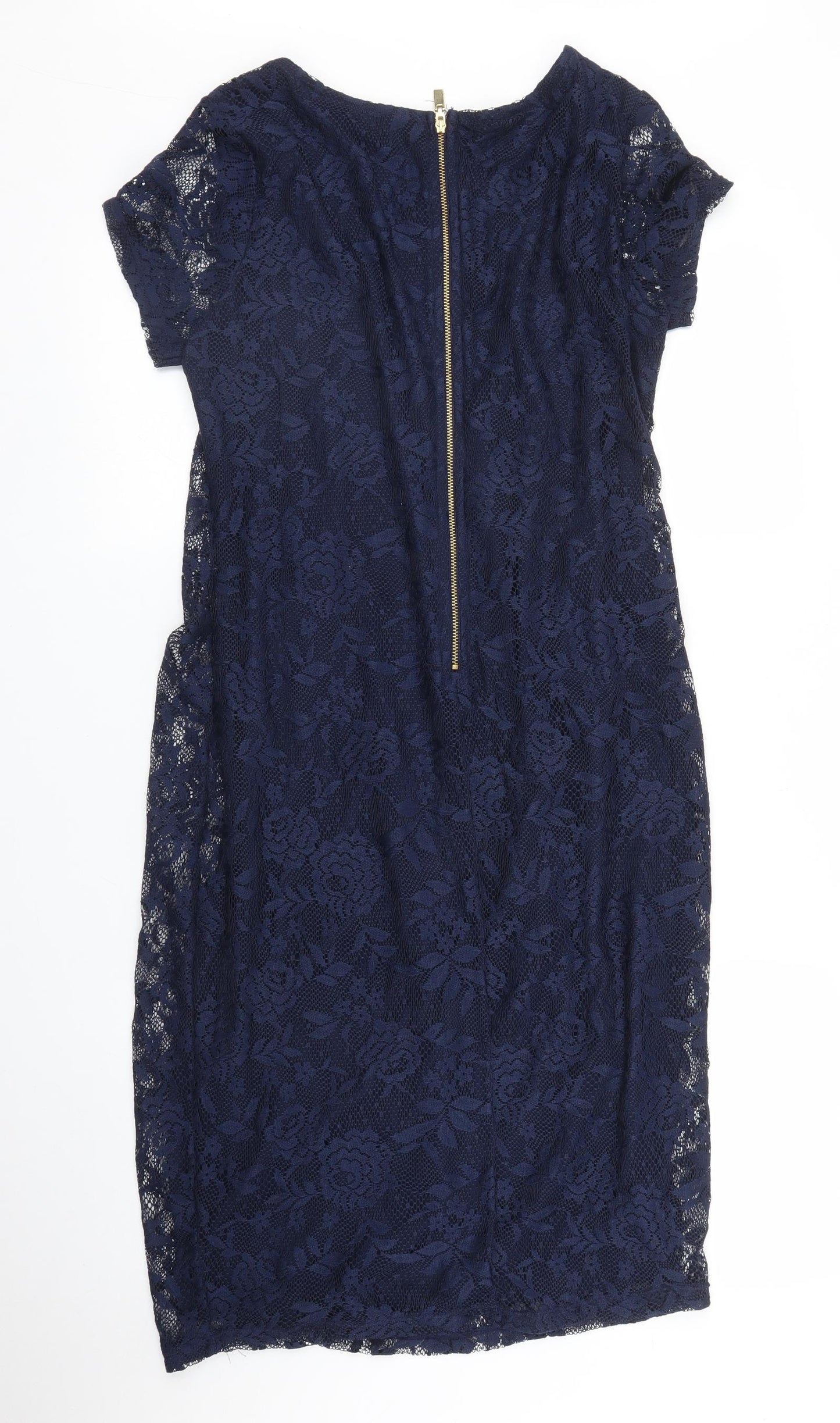 Dorothy Perkins Womens Blue Floral  Sheath  Size 14