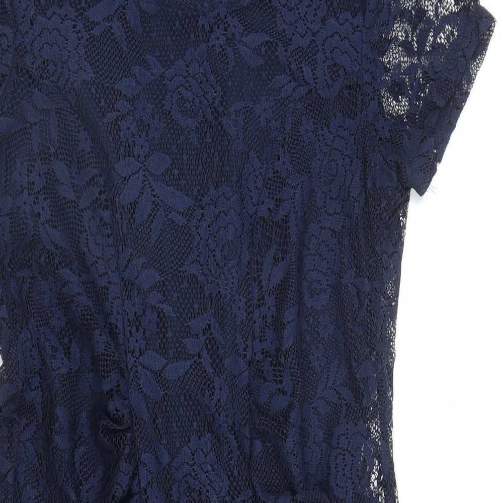 Dorothy Perkins Womens Blue Floral  Sheath  Size 14