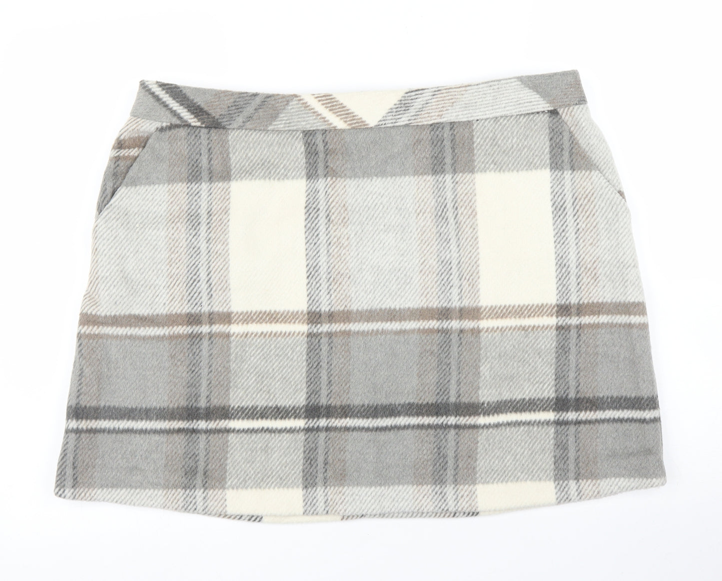 Primark Womens Beige Plaid  A-Line Skirt Size 20