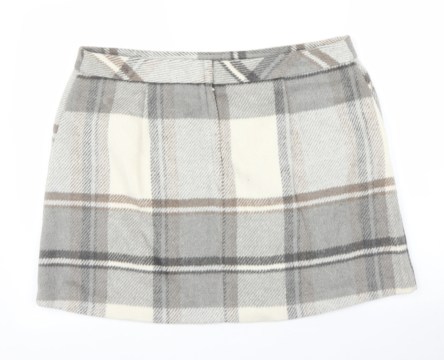 Primark Womens Beige Plaid  A-Line Skirt Size 20