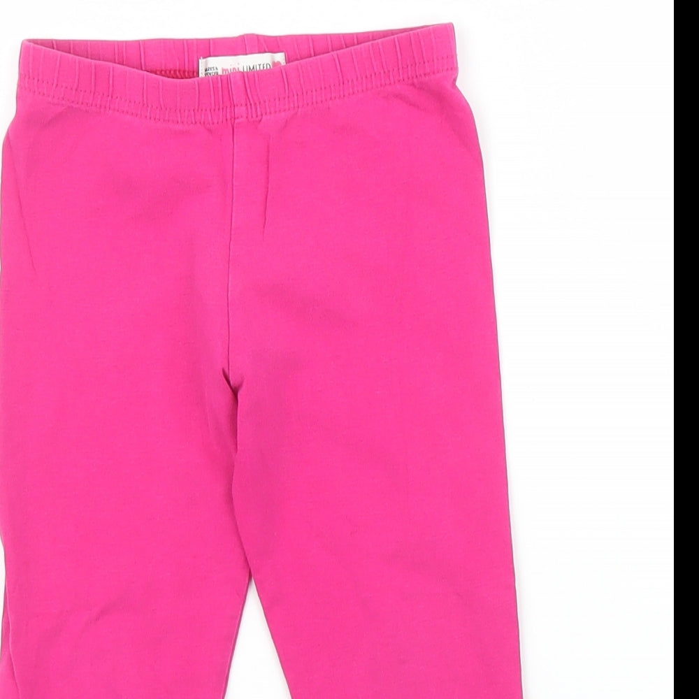 M&S Girls Pink   Carrot Trousers Size 3 Years